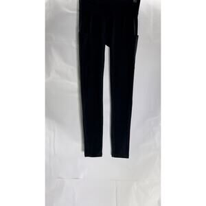 AEROPOSTALE Women's Black Solid High-Rise Tech Pocket Pull-On Leggings SZ S